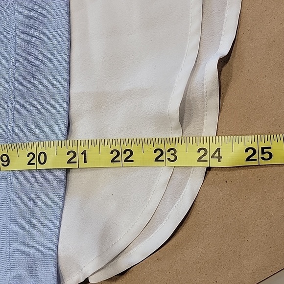 Banana Republic Size PXS Light Blue and White Layered-Look Sleeveless Top, NEW - Picture 6 of 10